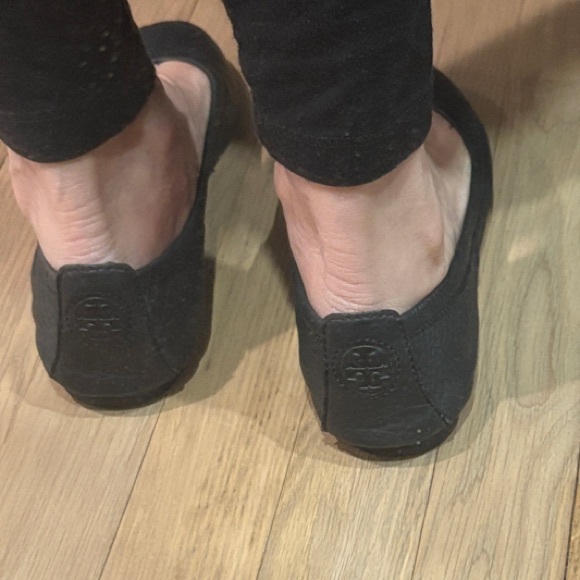 Tory Burch Black Leather Flats - Picture 7 of 9